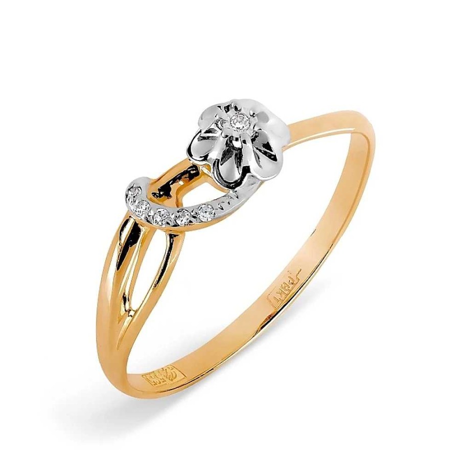 Ringe Zolotoy | Damen Ring Mit 6 Brillanten 585 Rotgold - Verlobungsring