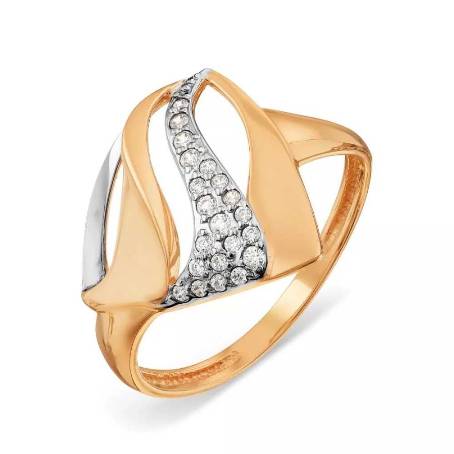 Ringe Zolotoy | Damen Ring Mit Zirkonia 585 Rotgold