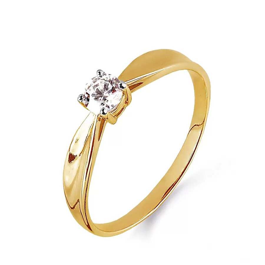 Ringe Zolotoy | Damen Ring Mit Zirkonia 585 Gelbgold