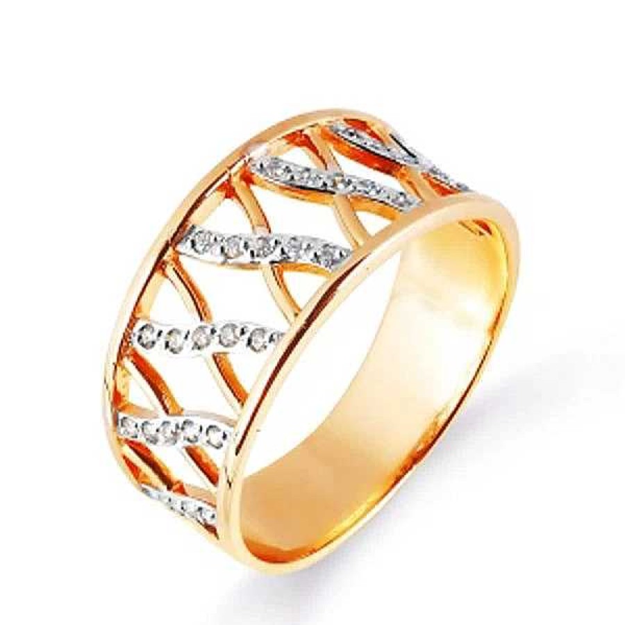 Ringe Zolotoy | Damen Ring Mit Zirkonia 375 Rotgold