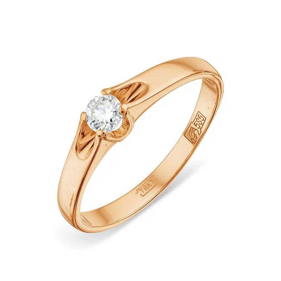 Ringe Zolotoy | Damen Ring Mit Zirkonia | 585 Rotgold