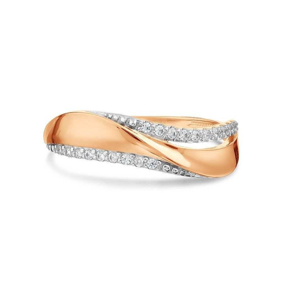 Ringe Zolotoy | Damen Ring Mit Zirkonia | 585 Rotgold