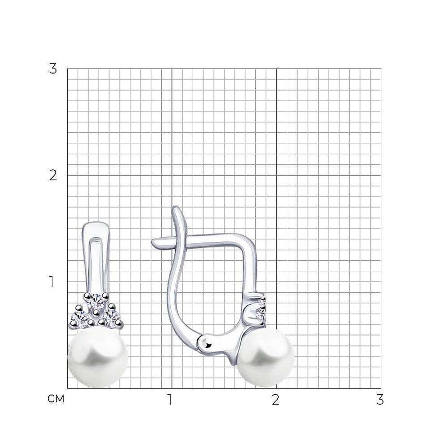 Ohrringe Zolotoy | Ohrringe 925 Silber Mit Zirkonia Und Perlen