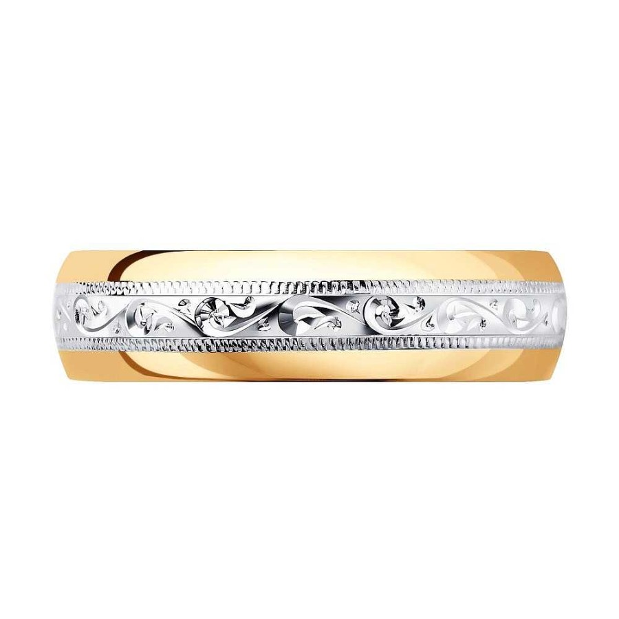 Ringe Zolotoy | Trauring Bicolor 925 Silber Vergoldet Gravur