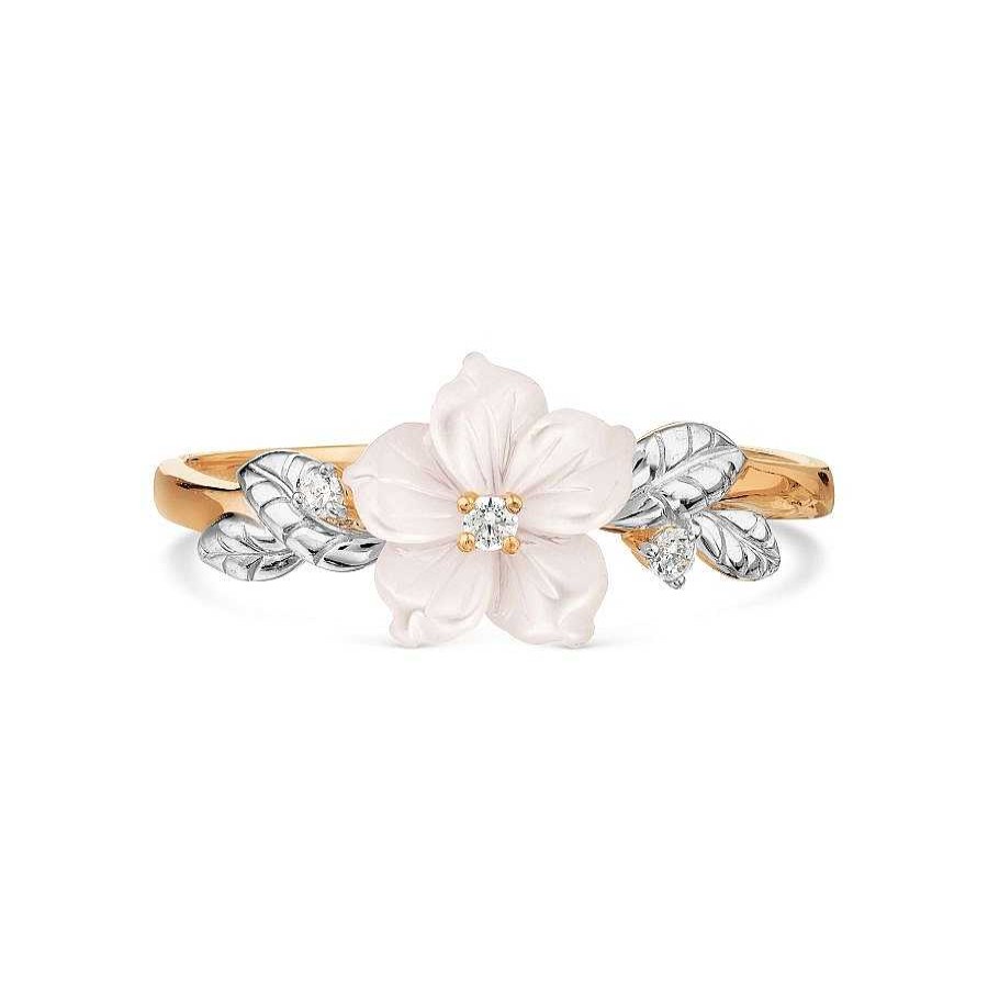 Ringe Zolotoy | Damen Ring Mit Perlmutt Und Zirkonia 585 Gold