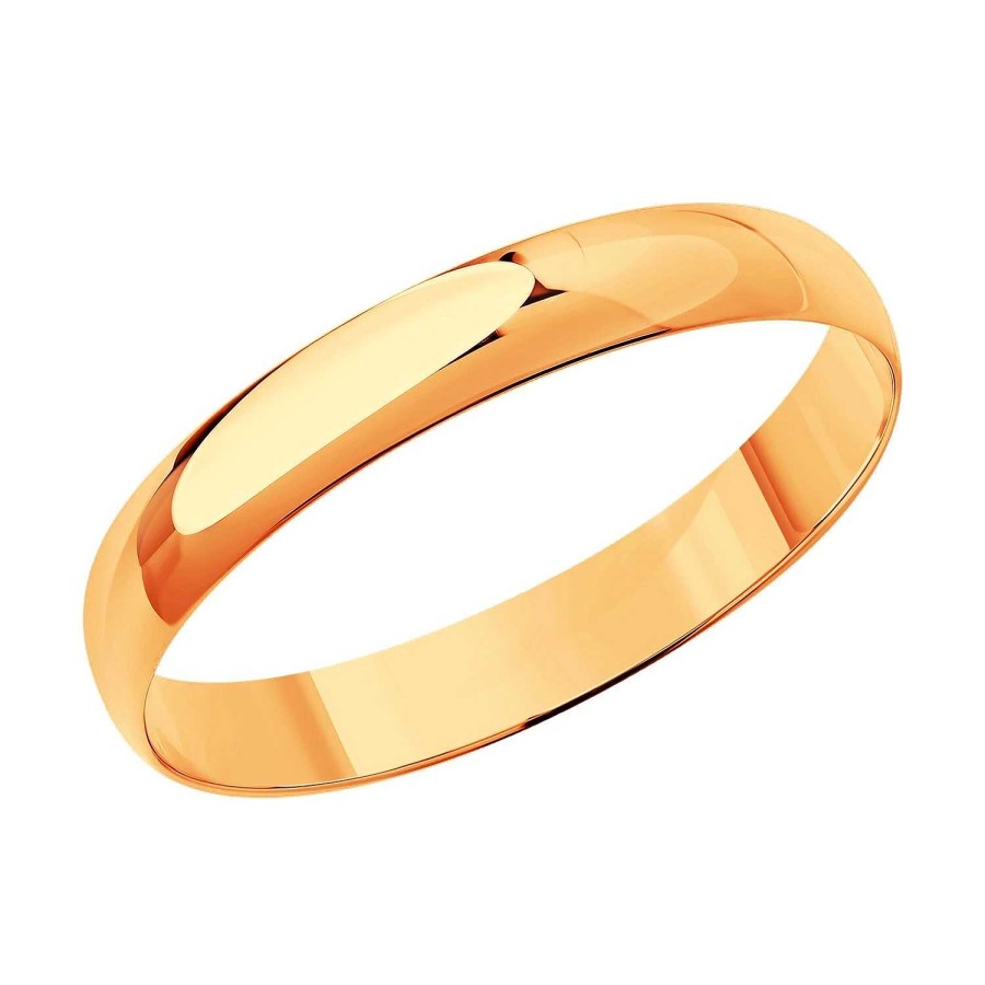 Ringe Zolotoy | Trauring 585 Rotgold Glattpoliert, 4 Mm Ehering