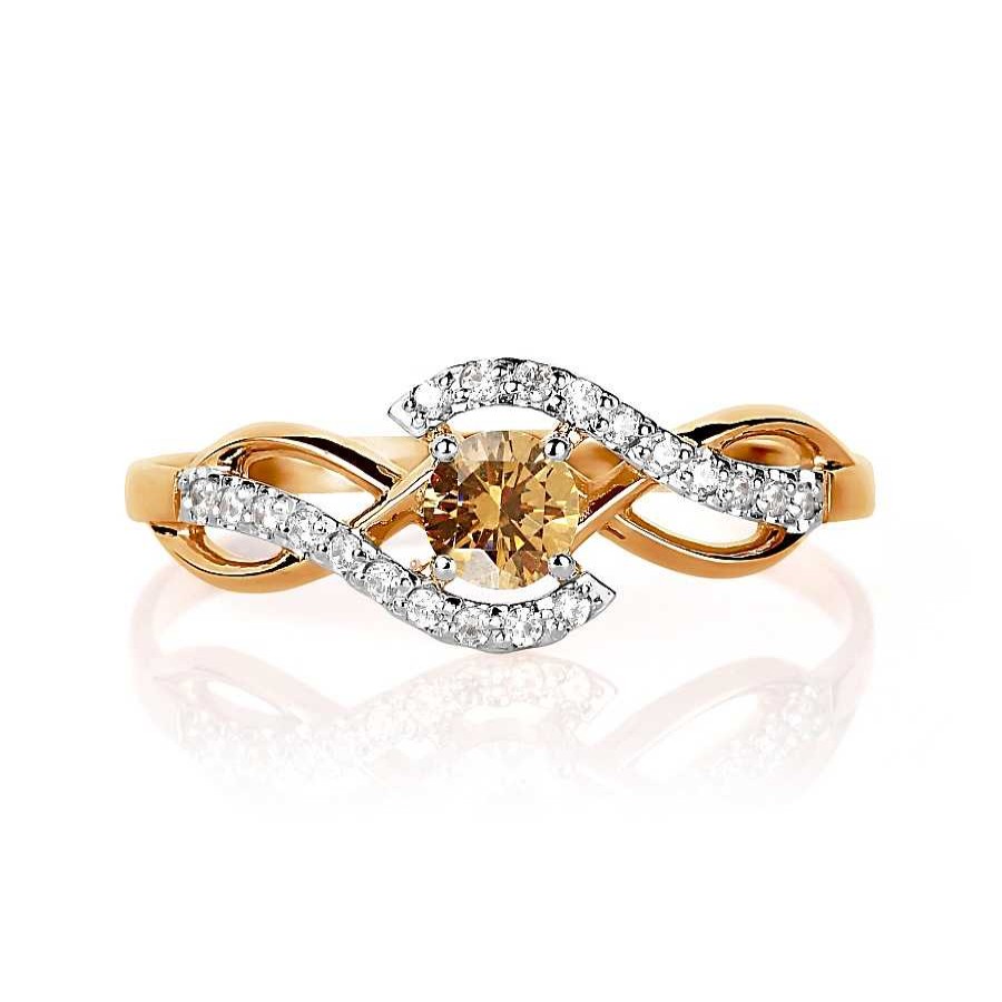 Ringe Zolotoy | Damen Ring 585 Rotgold Mit Zirkonia