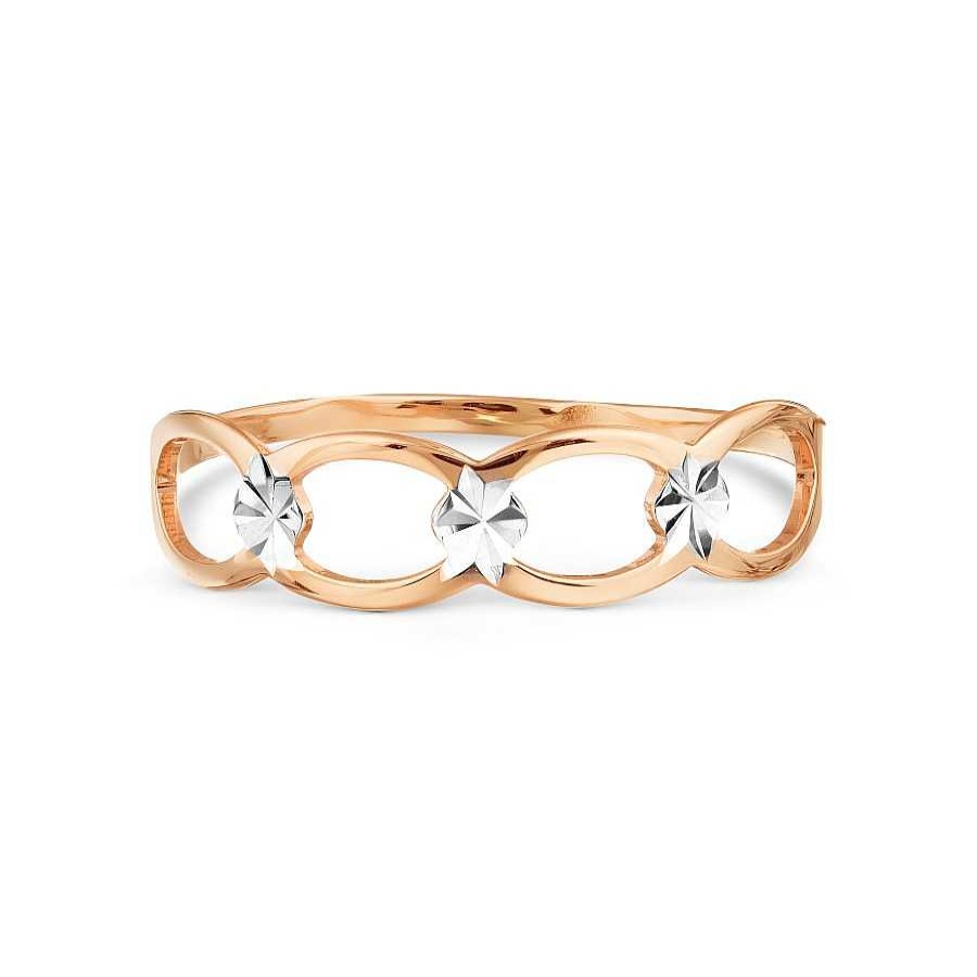 Ringe Zolotoy | Damen Ring 585 Rotgold Diamantiert