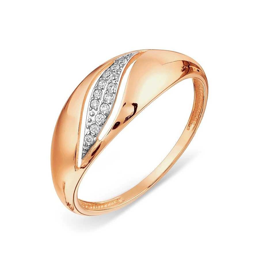 Ringe Zolotoy | Damen Ring 585 Rotgold Mit Zirkonia