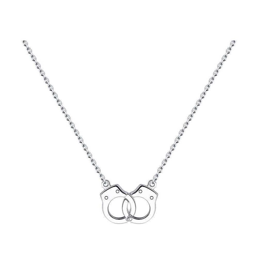 Ketten Zolotoy | Collier "Handschellen" Halskette 925 Silber