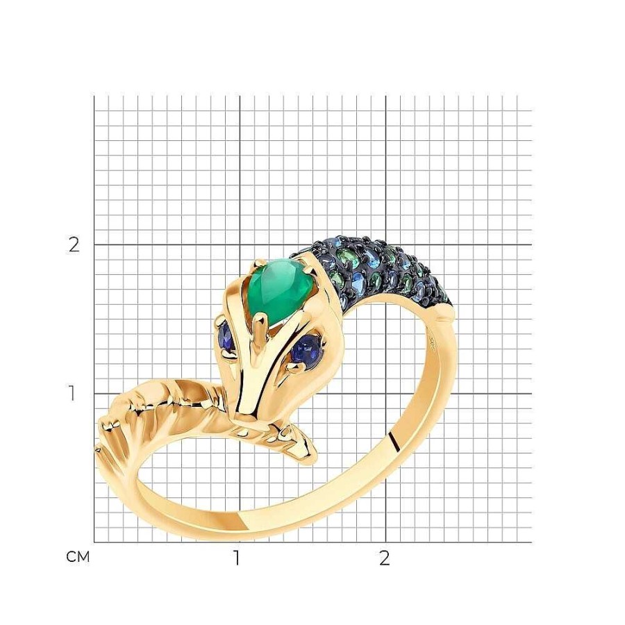 Ringe Zolotoy | Damen Ring 585 Rotgold Achat Korund Zirkonia