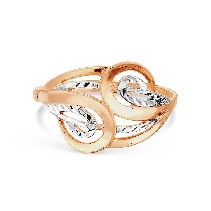 Ringe Zolotoy | Damen Ring 585 Rotgold Diamantiert