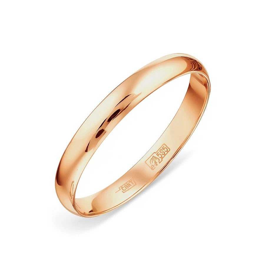 Ringe Zolotoy | Trauring 585 Rotgold Glattpoliert (3 Mm)