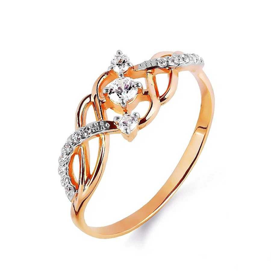 Ringe Zolotoy | Damen Ring Mit Zirkonia | 585 Rotgold