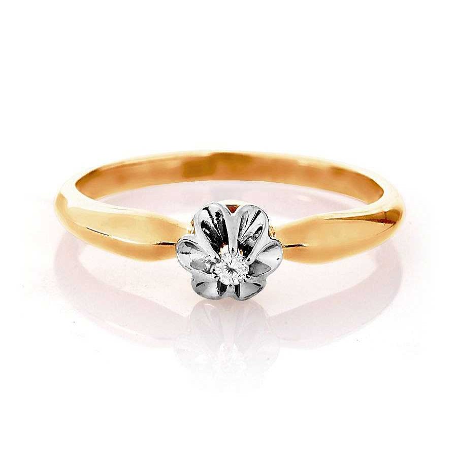 Ringe Zolotoy | Goldring Mit Brillant Bicolor