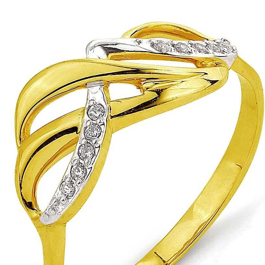 Ringe Zolotoy | Damen Ring 585 Gelbgold Mit Zirkonia