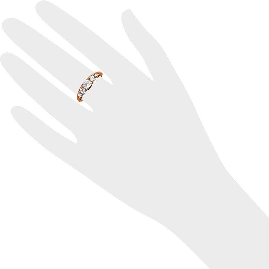 Ringe Zolotoy | Damen Ring Mit Zirkonia Verlobungsring 585 Rotgold