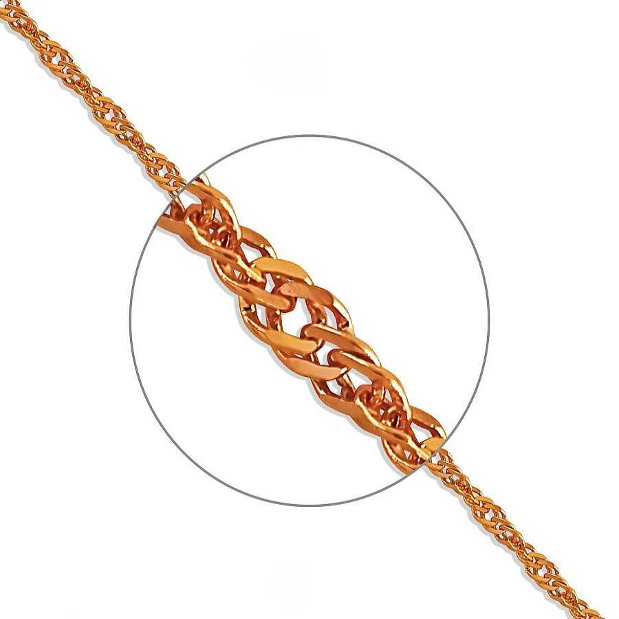 Armb Nder Zolotoy | Armband Singapur 585 Rotgold Diamantiert