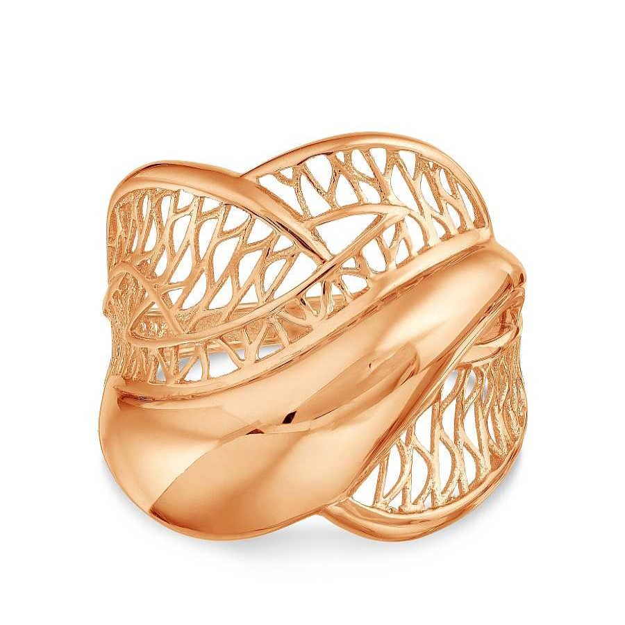 Ringe Zolotoy | Damen Ring 585 Rotgold Filigran