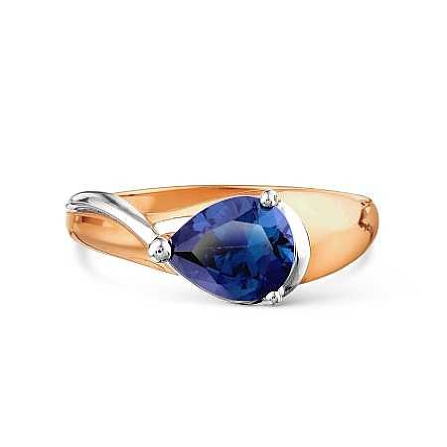 Ringe Zolotoy | Damen Ring 585 Rotgold Saphir