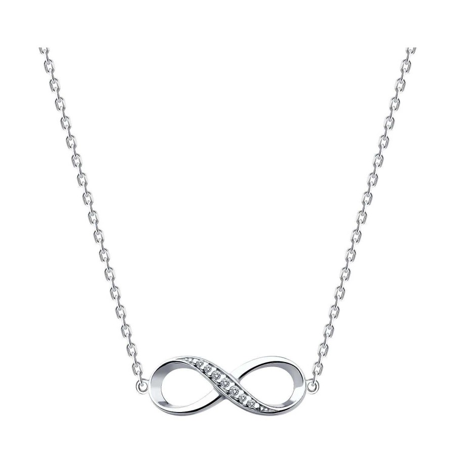 Ketten Zolotoy | Collier Halskette "Infinity" 925 Silber Mit Zirkonia