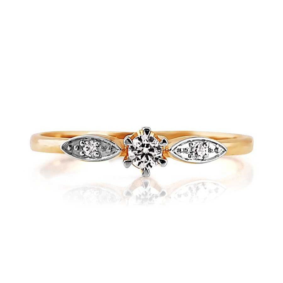 Ringe Zolotoy | Damen Ring Mit Zirkonia | 585 Rotgold