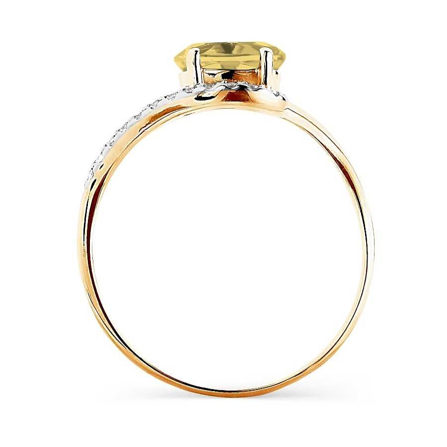 Ringe Zolotoy | Damen Ring 585 Rotgold Citrin Zirkonia