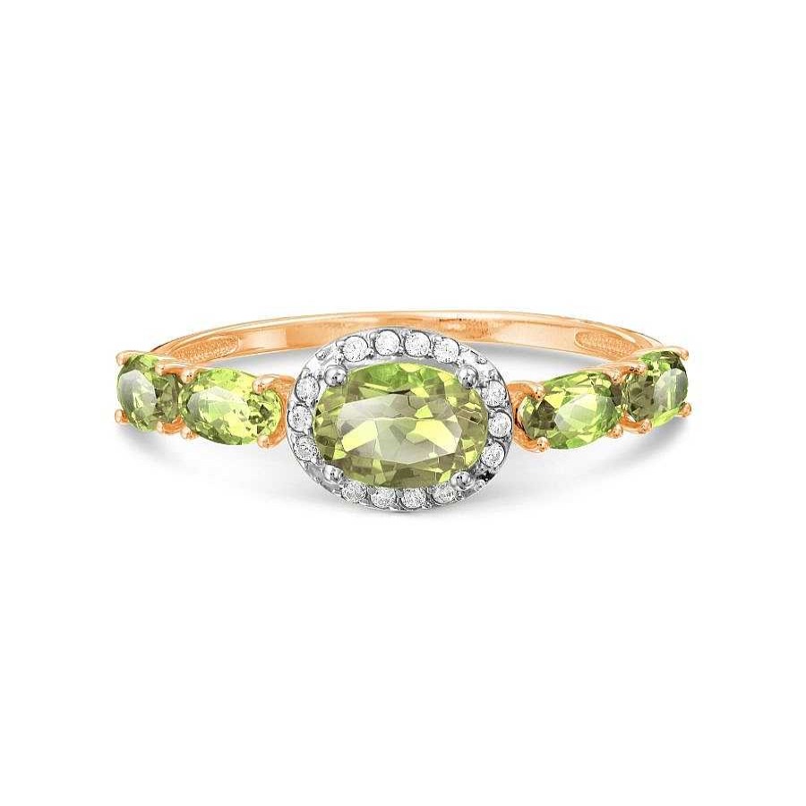 Ringe Zolotoy | Damen Ring Mit Peridot Und Zirkonia