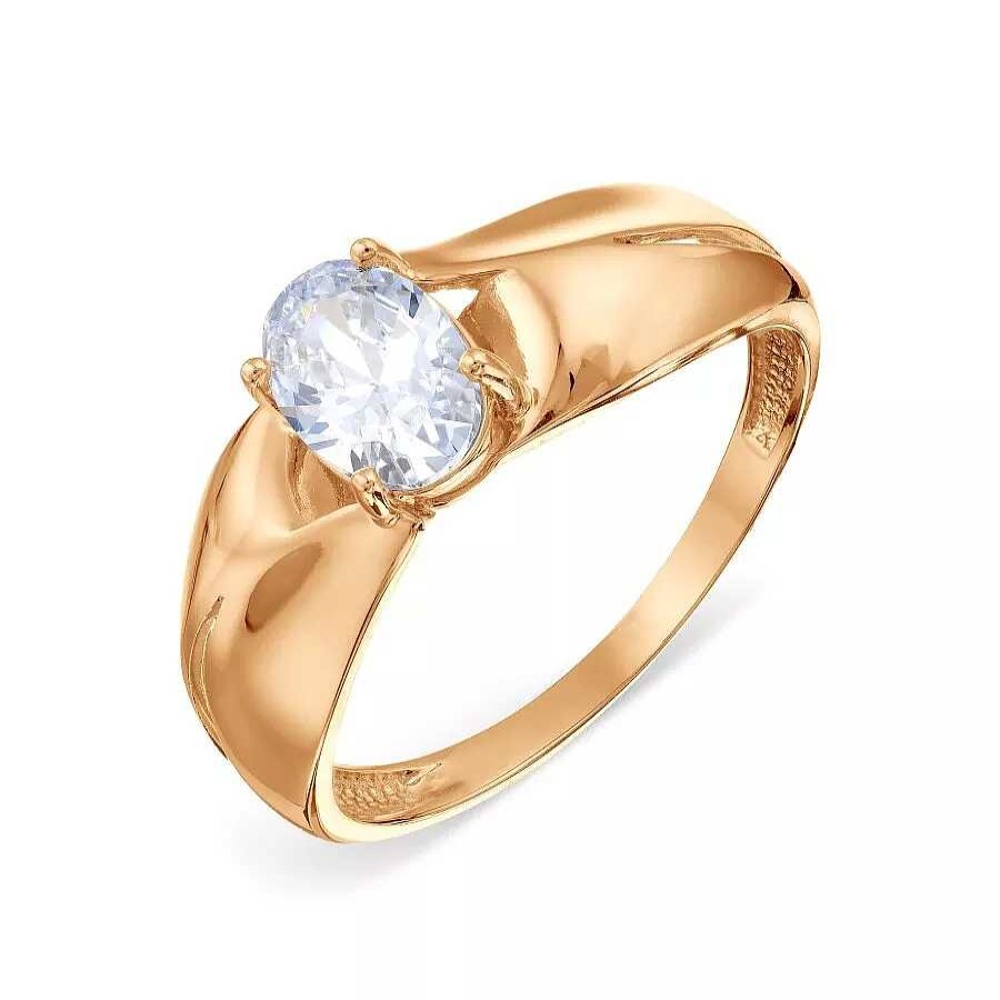 Ringe Zolotoy | Damen Ring 375 Rotgold Zirkonia Stein