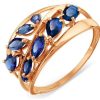 Ringe Zolotoy | Damen Ring 585 Rotgold Saphir