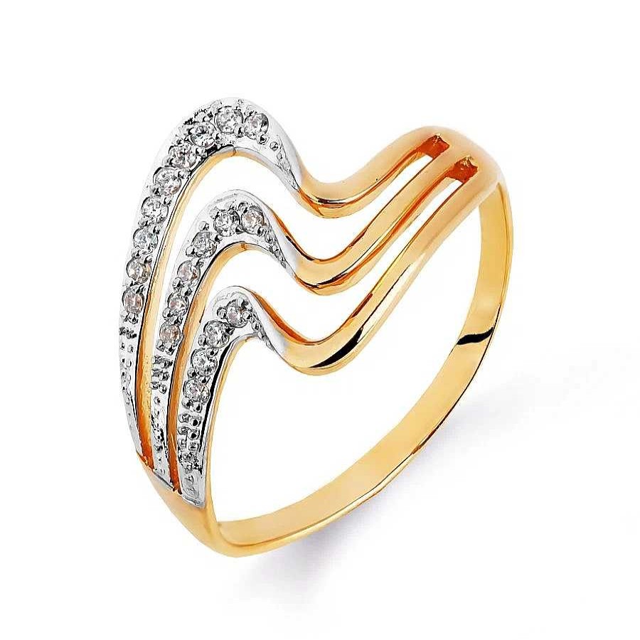 Ringe Zolotoy | Damen Ring Mit Zirkonia 375 Rotgold