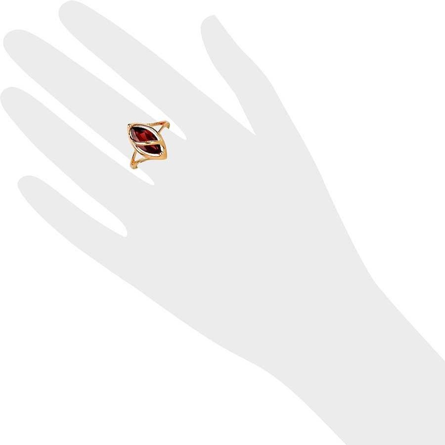 Ringe Zolotoy | Damen Ring 585 Rotgold Mit Granat