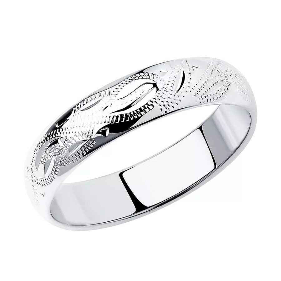 Ringe Zolotoy | Trauring Mit Gravur 925 Silber Rhodiniert 4,0 Mm