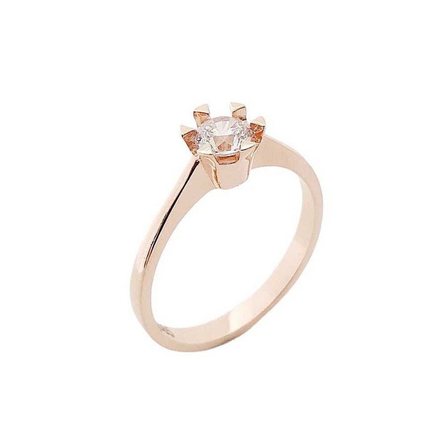 Ringe Zolotoy | Damen Ring 585 Rotgold Verlobungsring