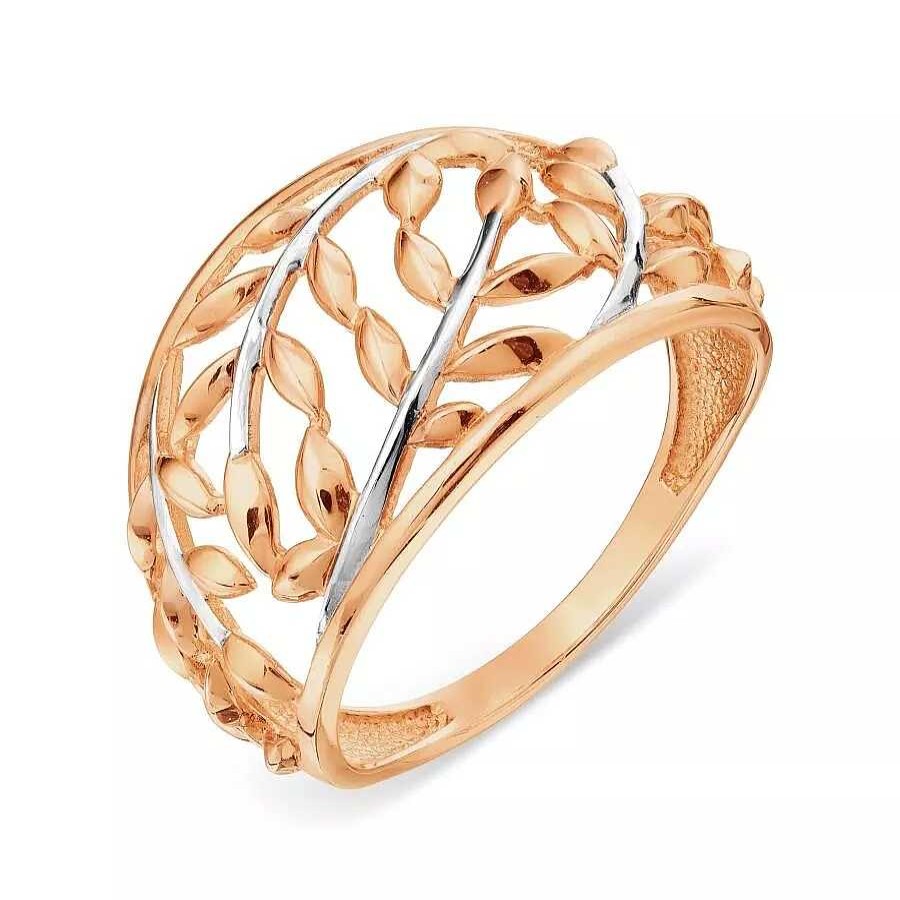 Ringe Zolotoy | Damen Ring 585 Rotgold Bicolor