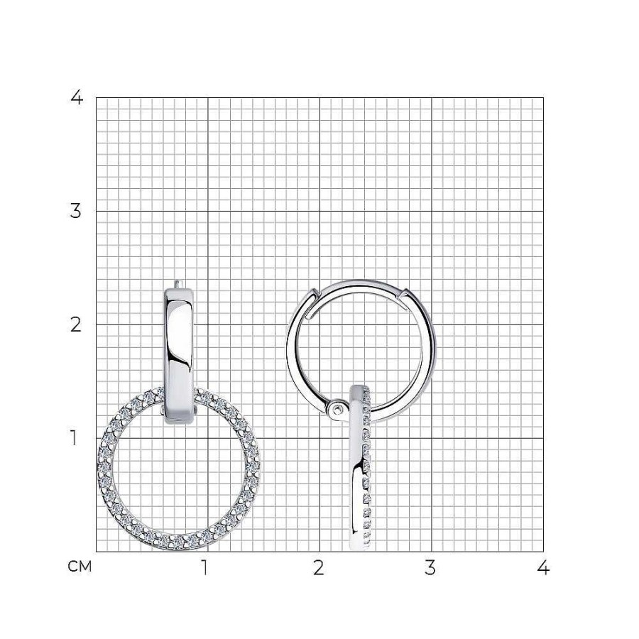 Ohrringe Zolotoy | Paar Creolen 925 Silber Mit Zirkonia