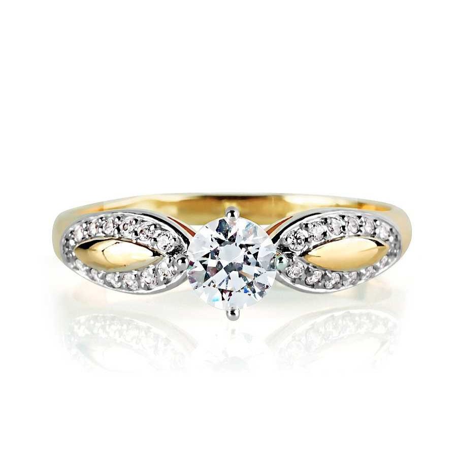 Ringe Zolotoy | Damen Ring Mit Zirkonia 585 Gelbgold