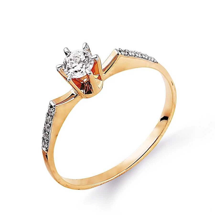 Ringe Zolotoy | Damen Ring Mit Zirkonia | 585 Rotgold