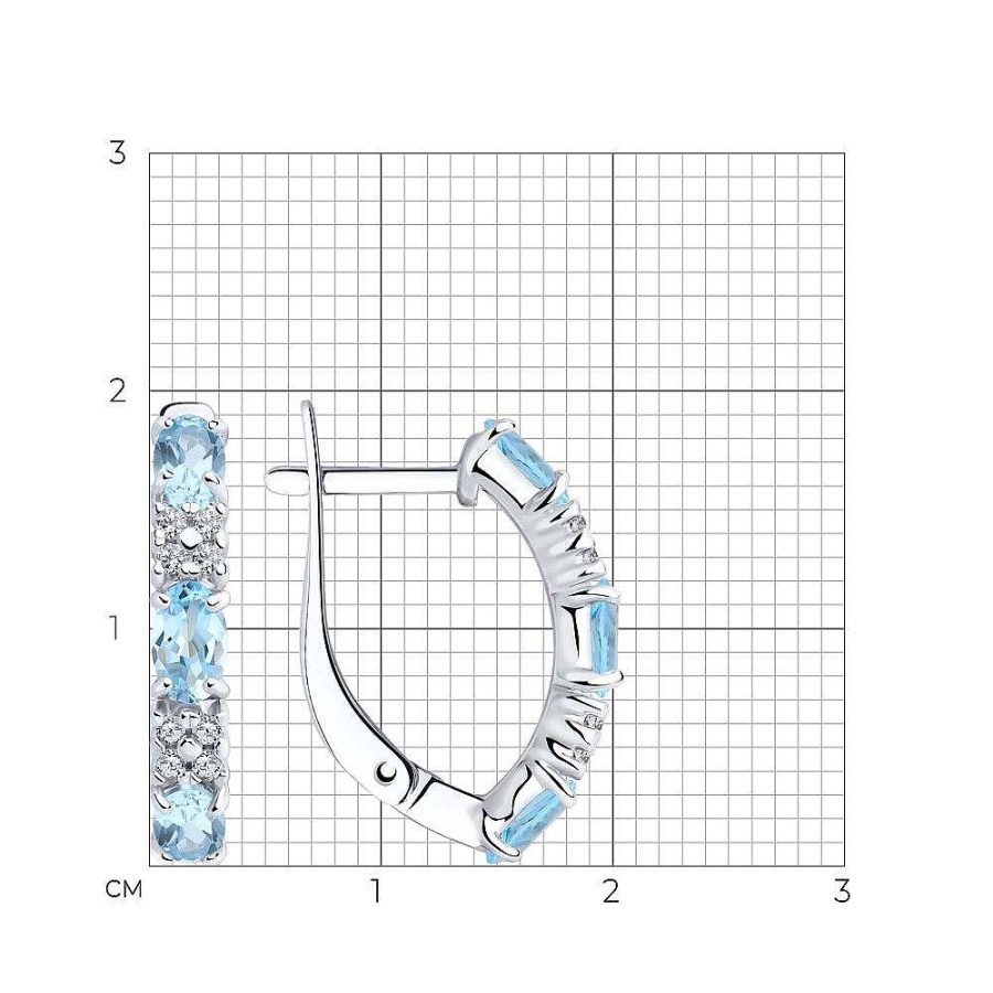 Ohrringe Zolotoy | Ohrringe 925 Silber Mit Topas Zirkonia