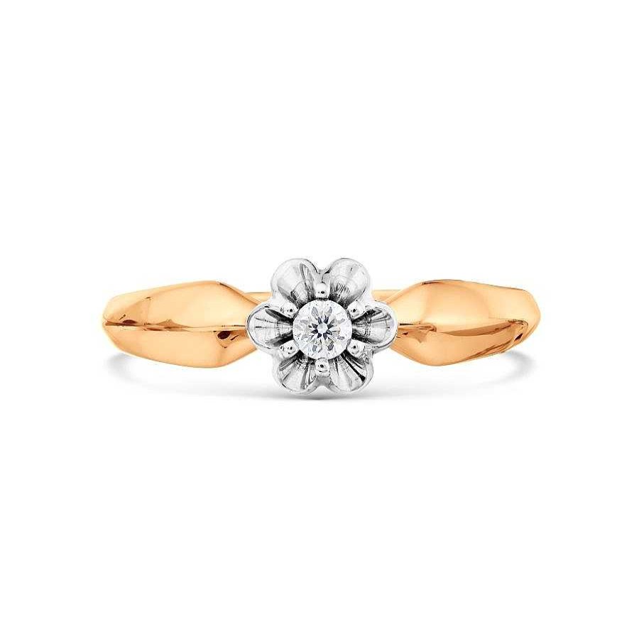 Ringe Zolotoy | Damen Ring Mit Brillant 585 Rotgold