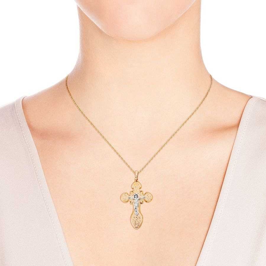 Kreuze Zolotoy | Kreuz Anh Nger Orthodoxe 585 Rotgold