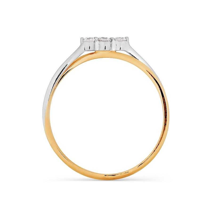 Ringe Zolotoy | Damen Ring Mit Brillanten 585 Rotgold Bicolor