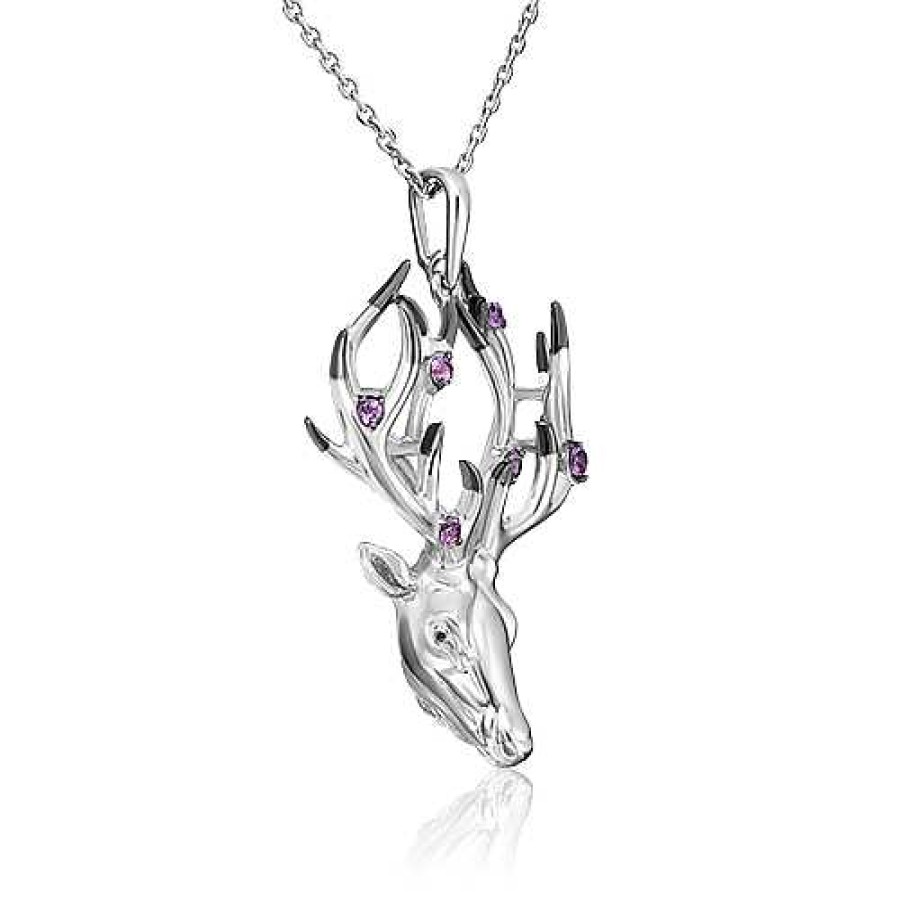 Anh Nger Zolotoy | Ketten Anh Nger Reh 925 Silber Mit Amethyst