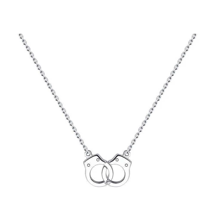 Ketten Zolotoy | Collier "Handschellen" Halskette 925 Silber