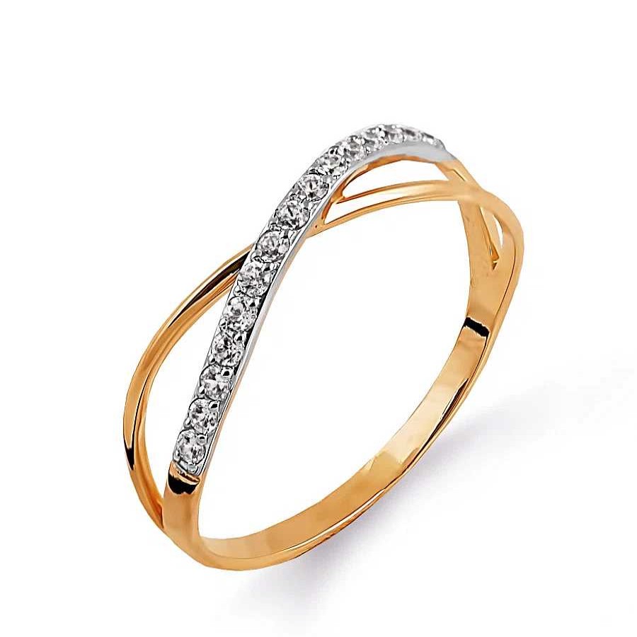 Ringe Zolotoy | Damen Ring 375 Rotgold Zirkonia