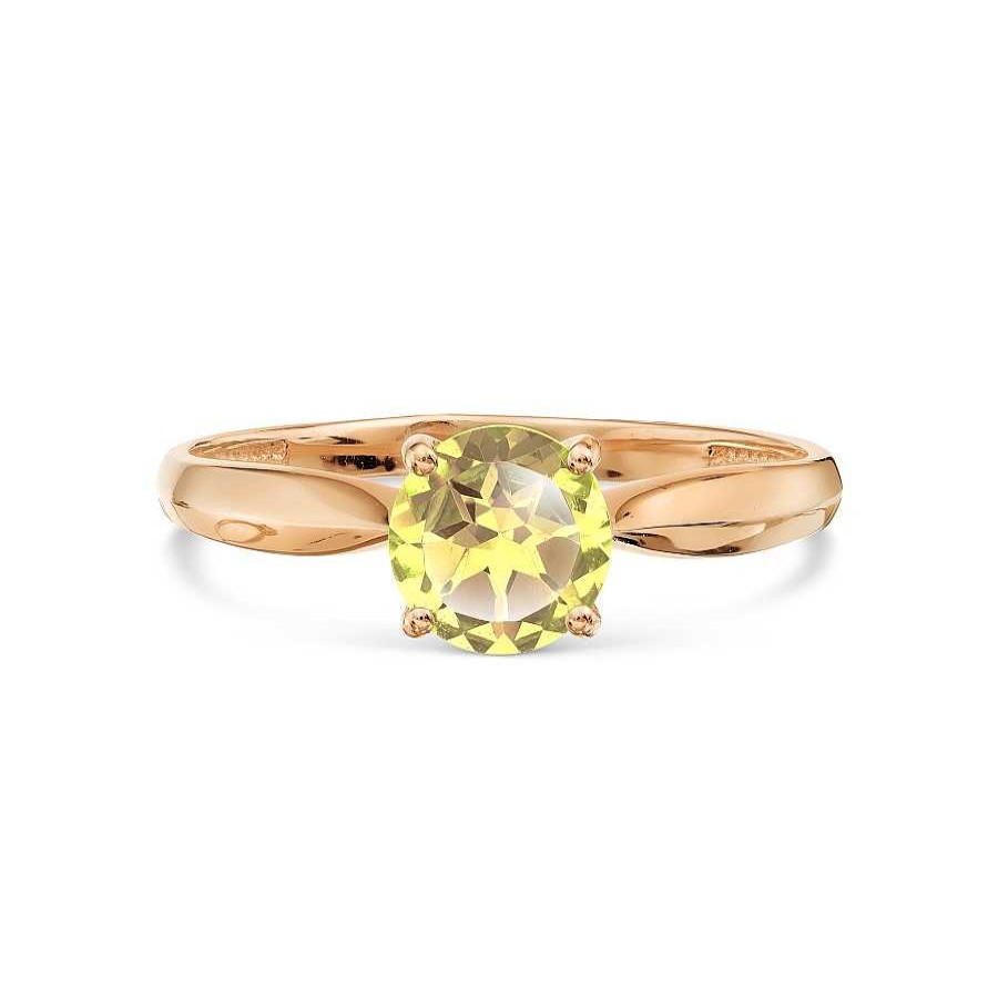 Ringe Zolotoy | Damen Ring 585Er Rotgold Citrin