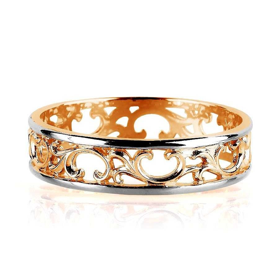 Ringe Zolotoy | Damen Ring - 585 Rotgold - Trauring Bicolor