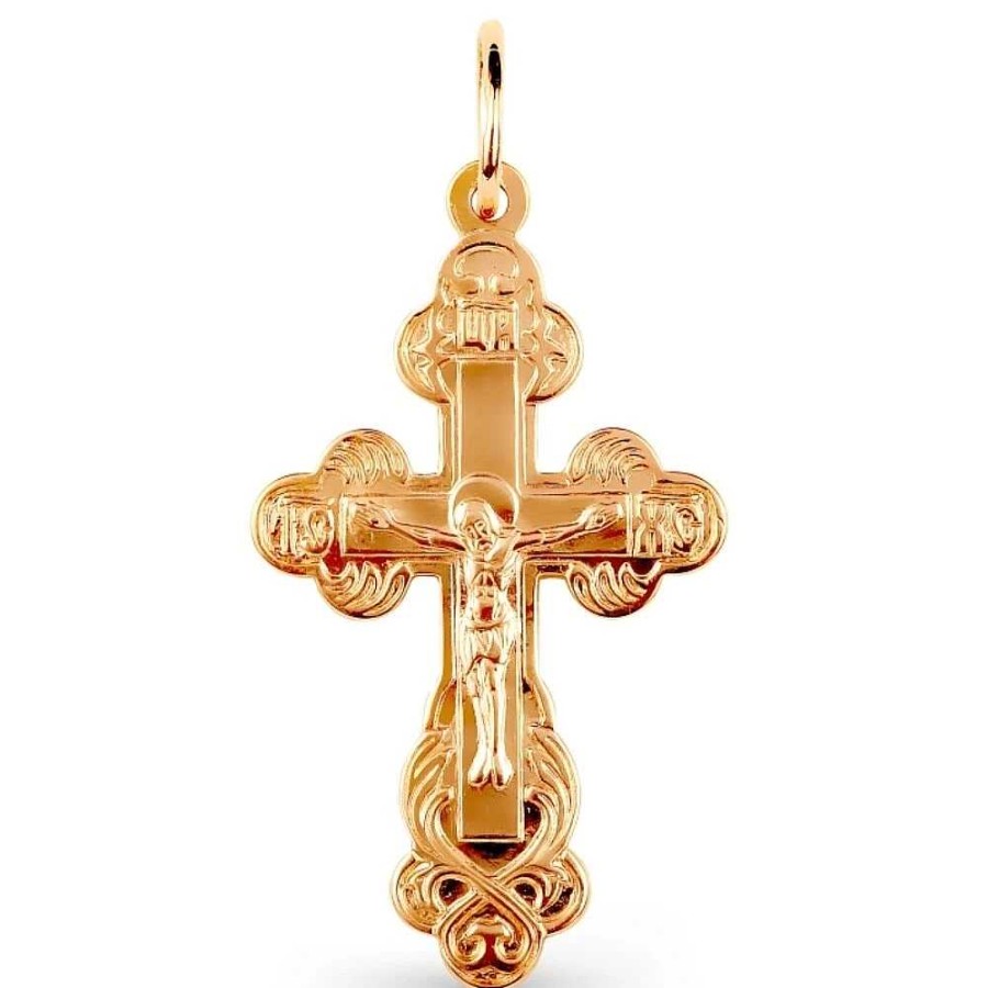 Kreuze Zolotoy | Kreuz Anh Nger "Orthodox" 585 Rotgold