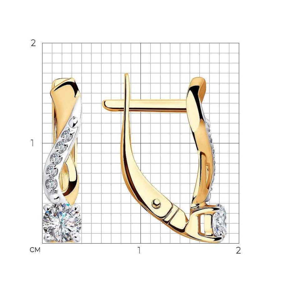 Ohrringe Zolotoy | Damen Ohrh Nger 585 Rotgold Mit Zirkonia