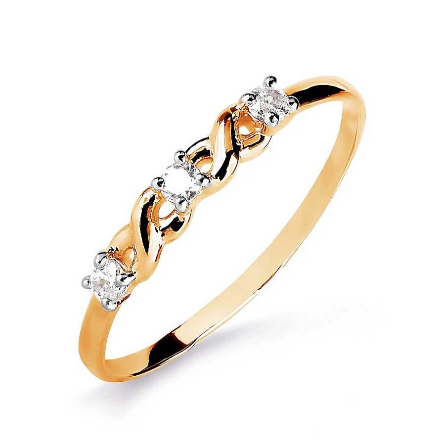 Ringe Zolotoy | Damen Ring Mit Zirkonia | 585 Rotgold